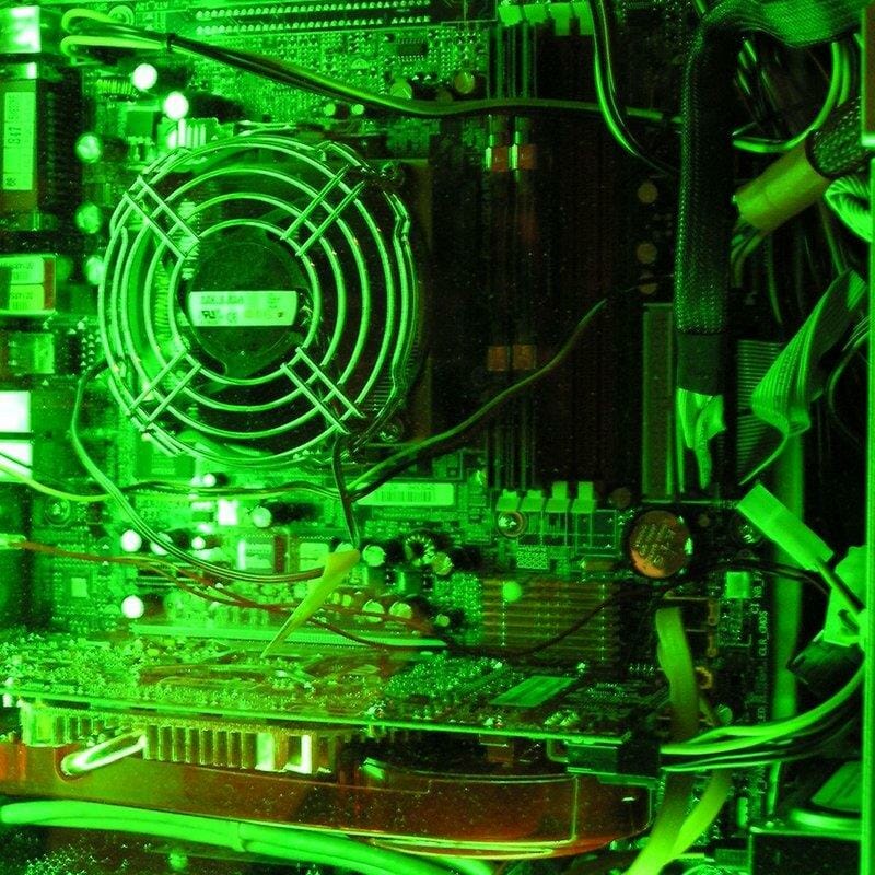The inside of a computer